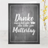 Bedankt om jou te zijn! Moederdag-alkbord Kaart (Gele Bloem)