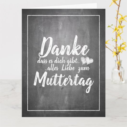 Bedankt om jou te zijn! Moederdag-alkbord Kaart (Gele Bloem)