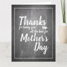 Bedankt om jou te zijn! Moederdag-alkbord