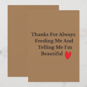 Bedankt om me altijd te voeden en me te vertellen  (Voorkant / Achterkant)