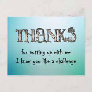 Bedankt om me te helpen briefkaart