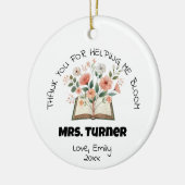 Bedankt om me te helpen de waardering van de leerk keramisch ornament (Links)