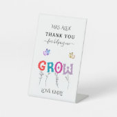 Bedankt om me te helpen de waardering van de leerk reclamebord met voetstuk (Voorkant)