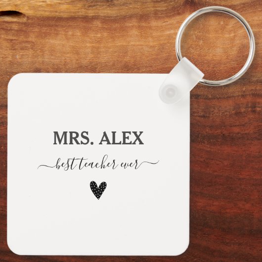 Bedankt om me te helpen de waardering van de leerk sleutelhanger (Achterkant)