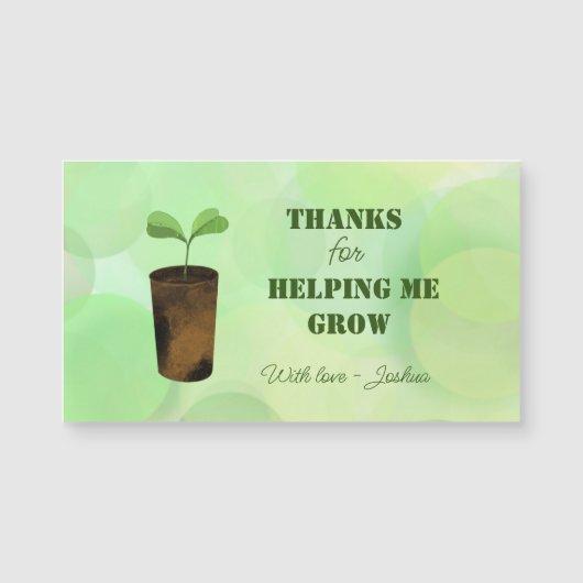 Bedankt om me te helpen groeien! (Voorkant)