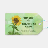 Bedankt om me te helpen groeien! cadeau labels cadeaulabel (Voorkant (Horizontaal))