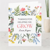 Bedankt om me te helpen groeien docent / Dagopvang (Voorkant)