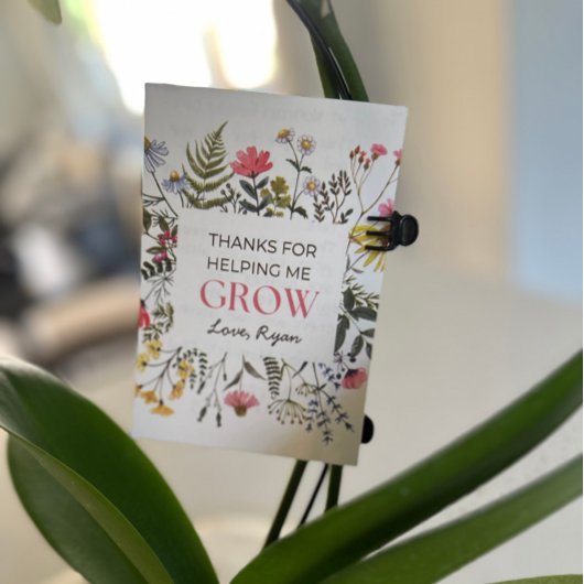 Bedankt om me te helpen groeien docent / Dagopvang