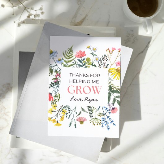 Bedankt om me te helpen groeien docent / Dagopvang