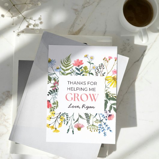 Bedankt om me te helpen groeien docent / Dagopvang