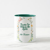 Bedankt om me te helpen groeien, gepersonaliseerde mok (Midden)