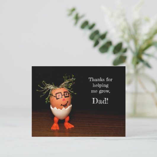 Bedankt om me te helpen groeien, pap Briefkaart (Staand voorkant)