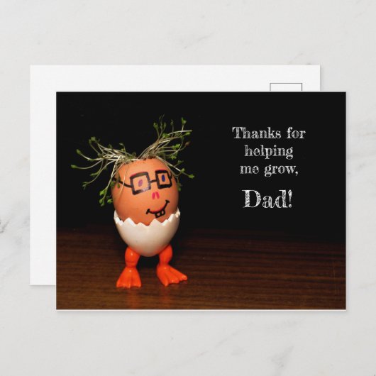 Bedankt om me te helpen groeien, pap Briefkaart (Voorkant / Achterkant)