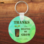 Bedankt om me te helpen groeien sleutelhanger (Voorkant)