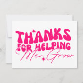 Bedankt om me te helpen Kaart te laten groeien (Voorkant)