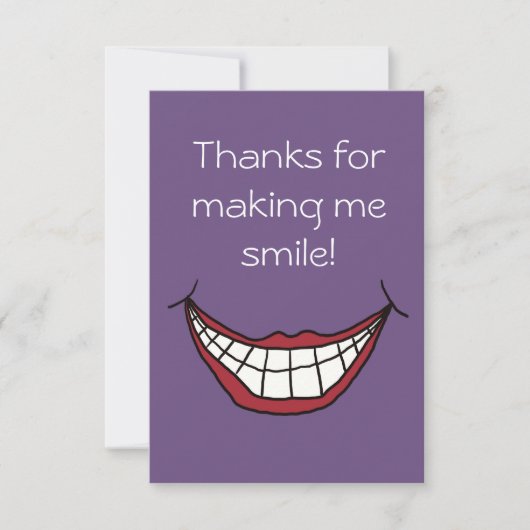 Bedankt om me te laten glimlachen! Rode lippen op  (Voorkant)