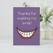 Bedankt om me te laten glimlachen! Rode lippen op  (Staand voorkant)