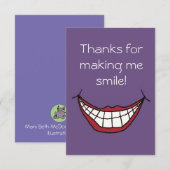 Bedankt om me te laten glimlachen! Rode lippen op  (Voorkant / Achterkant)