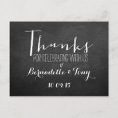 Bedankt om met ons te vieren! Weddenschap Bedankt Briefkaart (Voorkant)