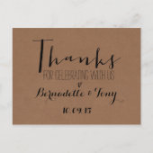 Bedankt om met ons te vieren! Weddenschap Bedankt Briefkaart (Voorkant)