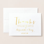 Bedankt om met ons te vieren! Weddenschap Bedankt Folie Kaarten (Voorkant met envelop)