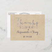 Bedankt om met ons te vieren! Weddenschap Bedankt Folie Uitnodiging Briefkaart (Voorkant / Achterkant)