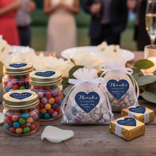 Bedankt om met ons te vieren! Weddenschap Bedankt Hart Sticker