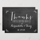 Bedankt om met ons te vieren! Weddenschap Bedankt Kaart (Voorkant / Achterkant)