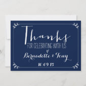 Bedankt om met ons te vieren! Weddenschap Bedankt Kaart (Voorkant)