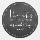 Bedankt om met ons te vieren! Weddenschap Bedankt Ronde Sticker (Voorkant)