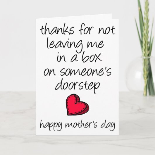 Bedankt om mij niet in een doos te laten liggen, M Kaart (Voorkant)