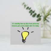 Bedankt om mij te bedanken voor dat idee briefkaart (Staand voorkant)