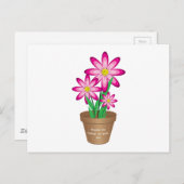 Bedankt om mij te helpen groeien - Happy Flower Briefkaart (Voorkant / Achterkant)