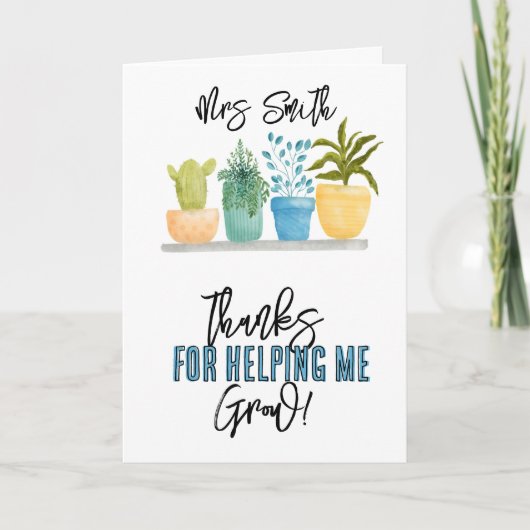 Bedankt om mij te helpen mijn kaart te laten groei (Voorkant)