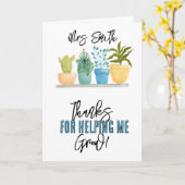 Bedankt om mij te helpen mijn kaart te laten groei (Gele Bloem)