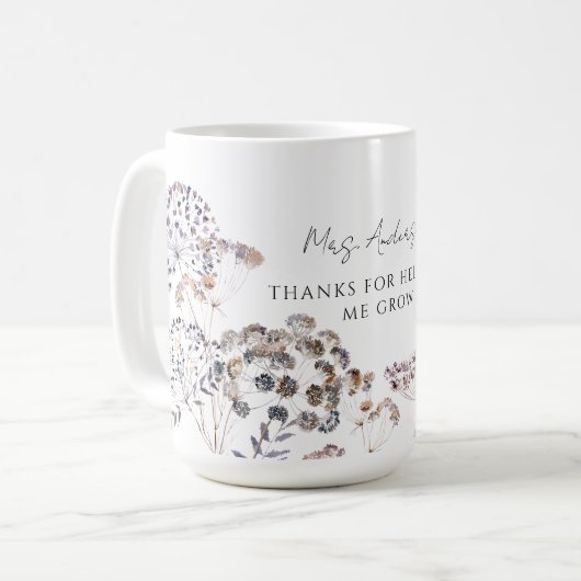 Bedankt om mij te helpen Mok te kweken (Voorkant links)