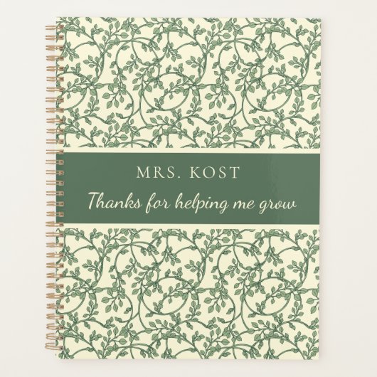 Bedankt om mij te helpen planner te kweken (Voorkant)