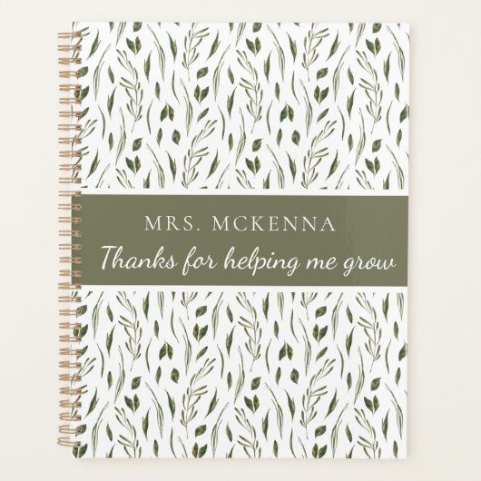 Bedankt om mij te helpen planner te kweken (Voorkant)