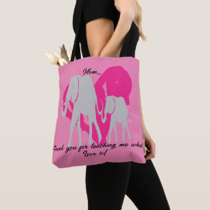 bedankt om mij te leren wat liefde is tote bag