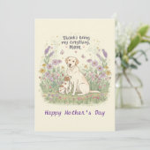 bedankt om mijn alles moeder te zijn kaart (Staand voorkant)