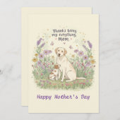 bedankt om mijn alles moeder te zijn kaart (Voorkant / Achterkant)