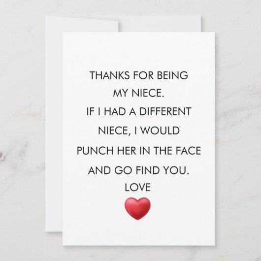 BEDANKT OM MIJN NICHTJE TE ZIJN, NICHTJE VERJAARDA (Voorkant)