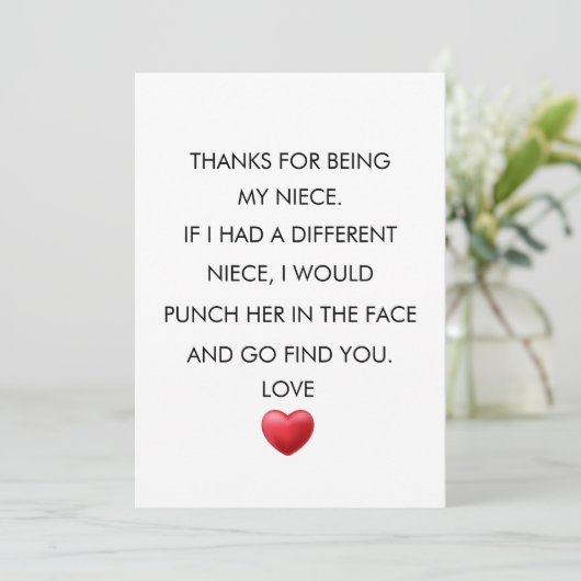 BEDANKT OM MIJN NICHTJE TE ZIJN, NICHTJE VERJAARDA (Staand voorkant)