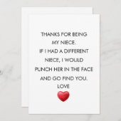 BEDANKT OM MIJN NICHTJE TE ZIJN, NICHTJE VERJAARDA (Voorkant / Achterkant)