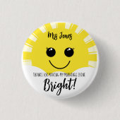 bedankt om mijn ochtend helder te maken ronde button 3,2 cm (Voorkant)