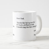 Bedankt om mijn vader te zijn - Love quote Grote Koffiekop (Voorkant rechts)