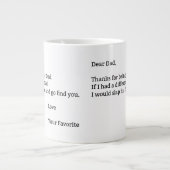 Bedankt om mijn vader te zijn - Love quote Grote Koffiekop (Voorkant)