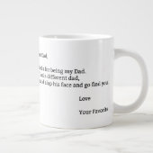 Bedankt om mijn vader te zijn - Love quote Grote Koffiekop (Rechts)