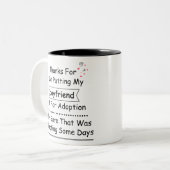 Bedankt om mijn vriend niet voor ... tweekleurige koffiemok (Voorkant links)