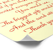 Bedankt om mijn vriend te zijn - Afdrukken Poster (Hoek)